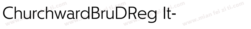 ChurchwardBruDReg It字体转换
